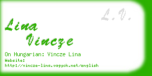 lina vincze business card